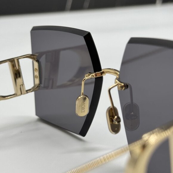 NEW 30MONTAIGNE S7U B0A0 DIOR GOLD GREY WOMEN DIOR SUNGLASSES - Picture 12 of 15